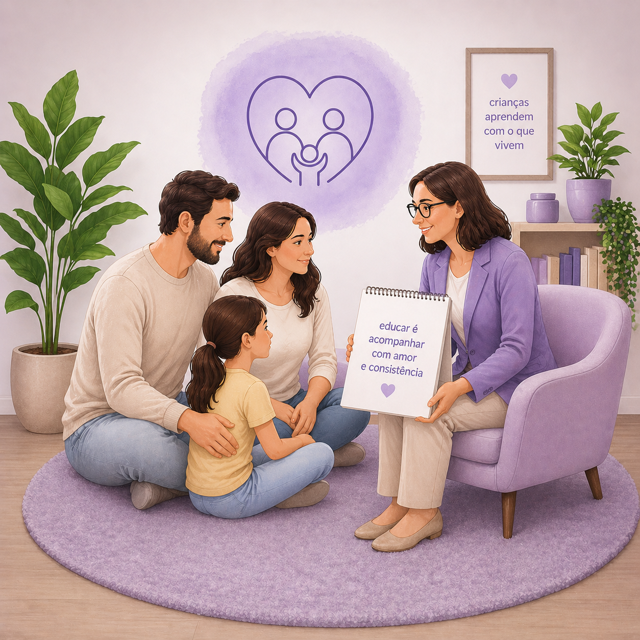 Ilustração do atendimento de Educação Parental